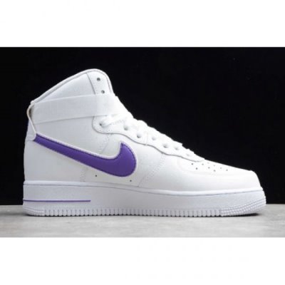 Nike Air Force 1 High '07 3 Beyaz / Mor Kaykay Ayakkabı Türkiye - 6RMKLYBV